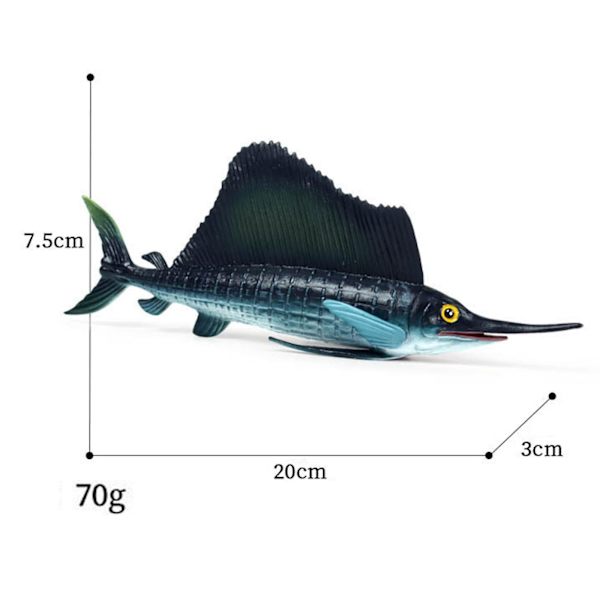 Marine Dyremodel Legetøj Fisk Legesæt Model Samling til Drenge Børn Kids Chauliodus Sailfish Others