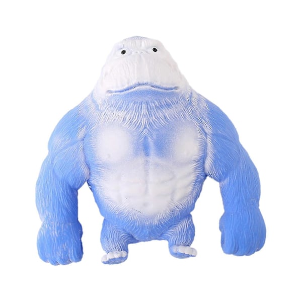 Simulerings Gorilla Abe Strækbar Squish Antistress Klem Elastisk Abe Legetøj Blue 12*12