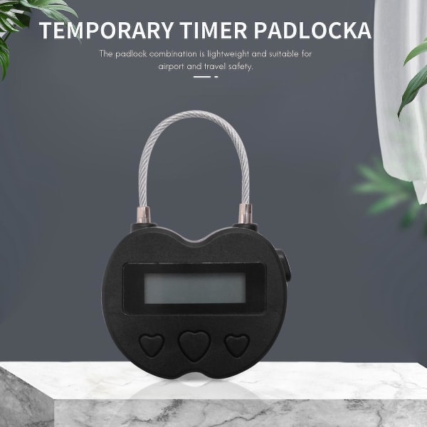 Smart Time Lock LCD-display Time Lock USB genopladelig midlertidig timer hængelås rejse elektronisk-YNP