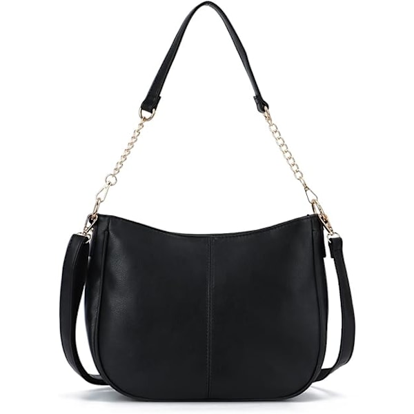 Dame PU Læder Crossbody Taske Stor Håndtaske Simpel Stil Tote Tasker Casual Skuldertasker til Piger Negro