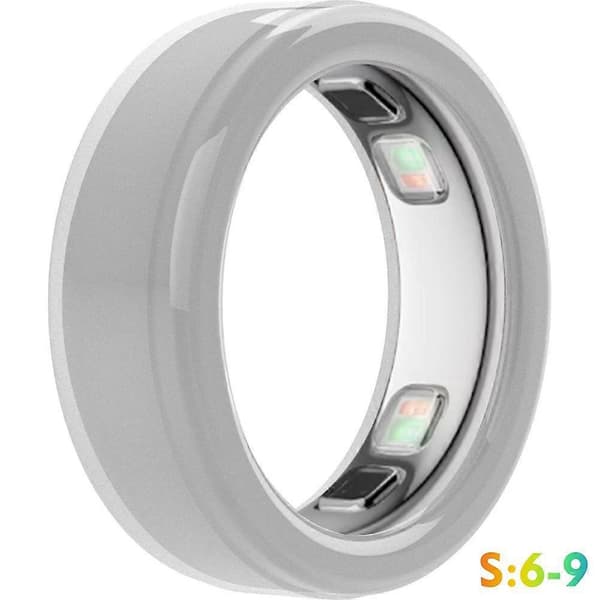 Hudvänligt silikonringskydd för Oura Ring 5 Smart Ring transparent S size (6-9)