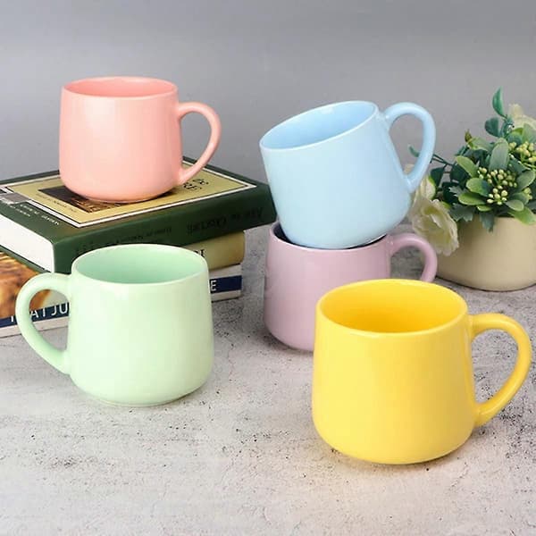 Frostad keramisk kaffemugg, blå temugg för kontor och hem, tål diskmaskin och mikrovågsugn, 1 styck