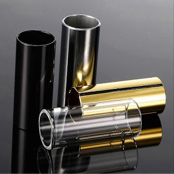 Gitarr Slide, Set med 1 Glas Slide, 1 Stål Slide och 1 Mässing Gitarr Slide, Bonus 10 Gitarrplektrum