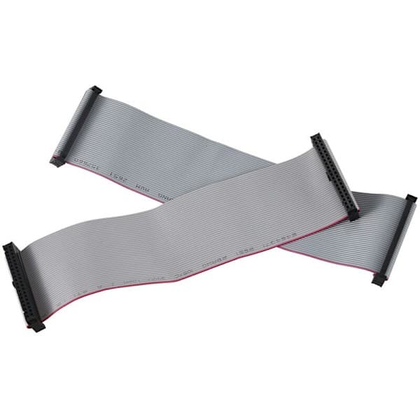 2 stk. 2,54 mm 40-benet til IDE PATA fladkabel 20 cm
