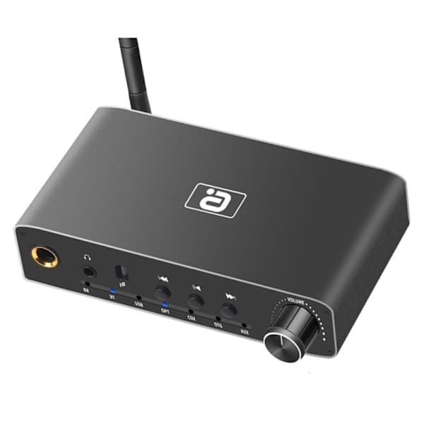 i 1 Bluetooth-sender mottaker optisk digital til analog koaksial lydkonverter hodetelefonforsterkeradapter - EU-plugg