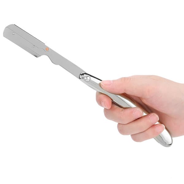 Manuel barberkniv til barberer, hjem, sølv