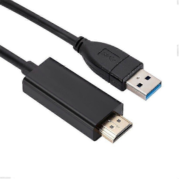 1.8m USB til HDMI Adapter Kabel Ledning USB 2.0 Type A Han til HDMI Han Konverter Ny