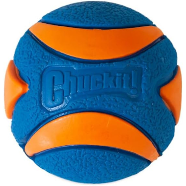 ChuckIt! Ultra Squeaker Ball Hundeleksak Boll Hållbar Gummi Pipboll Chuck It Launcher Kompatibel Leksak För Hundar, 3-pack, Medium