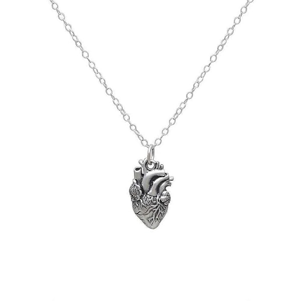 Halsband 3D Anatomiskt Hjärta Läkare, Forskare, Silver