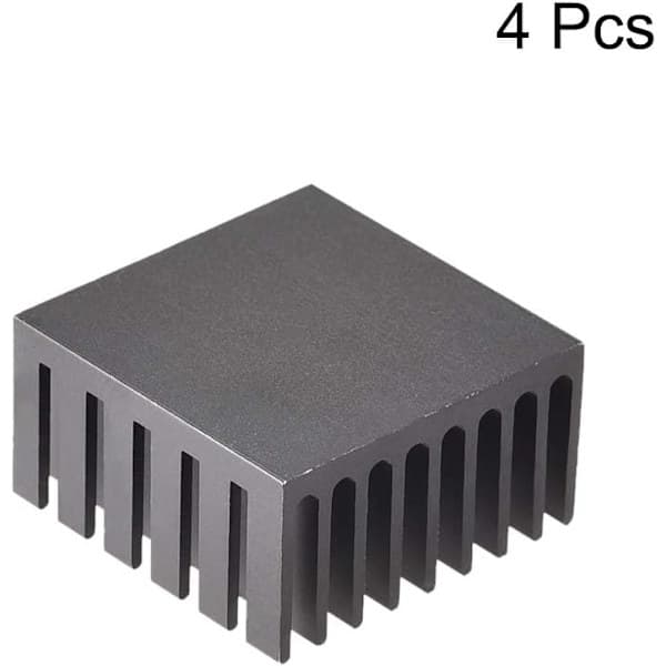 Elektronisk køler køleplade til MOS GPU IC Chip Sort 28 x 28 x 15 mm 4 stk