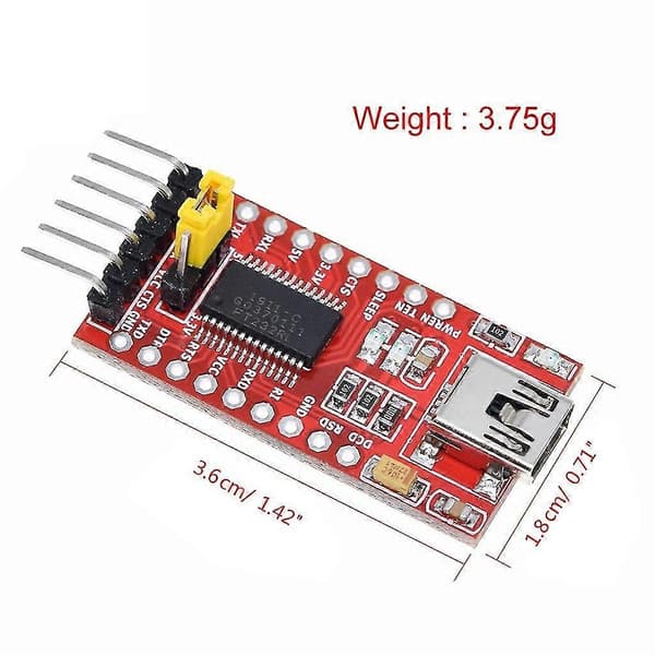 Ft232rl Ftdi Mini Usb Til Ttl Seriel Konverter Adapter Modul 3.3v 5.5v Breakout Usb Til Seriel Mini Usb Til Adapter Board