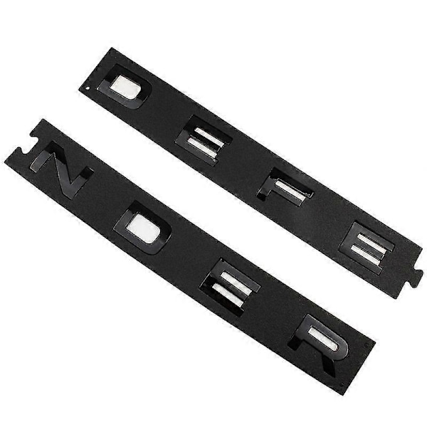 3D Abs Defender -tunnus kirjaimet auton etukannen takaluukun merkkitarra Land Rover L663 Trx4 Trx 4 110 2020 2021 -lisävarusteille Front Glossy Black 2020-2023