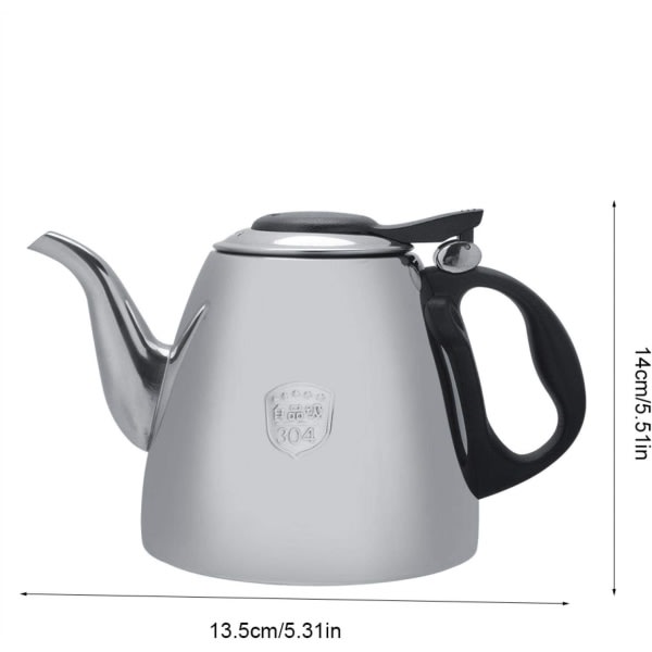 Galaxy Hem Induction Hob Handle Stainless Steel Coffee Pot (1.5L) 1 Piece 1.5l-WELLNGS