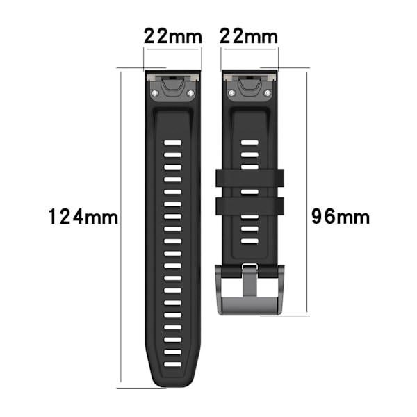 Silikonklokkearmbånd for Garmin Fenix 6 Pro White