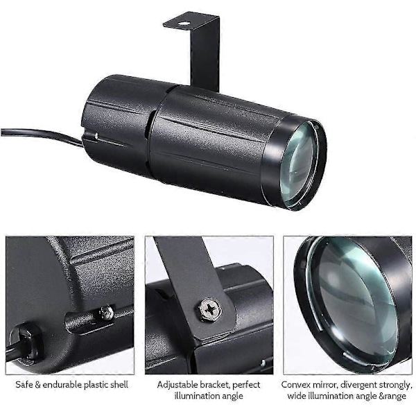 Disco Kugle Pin Spot Lys Led Scenebelysning Beam Spotlight Lys Kompatibel Med Spejlkugle Klub Fest Bar Dj Events