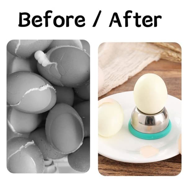 Eggeskjærer i rustfritt stål - 1 stk - Grønn - Egnet for egg