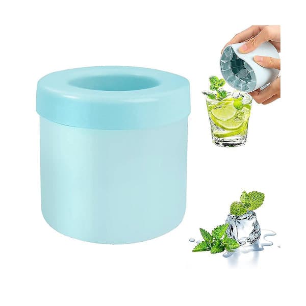 2 st Cylinder Silikon Isbitsform, 3D Isbitsmaskin, Avkopplande Isform, Trycktyp Lätt