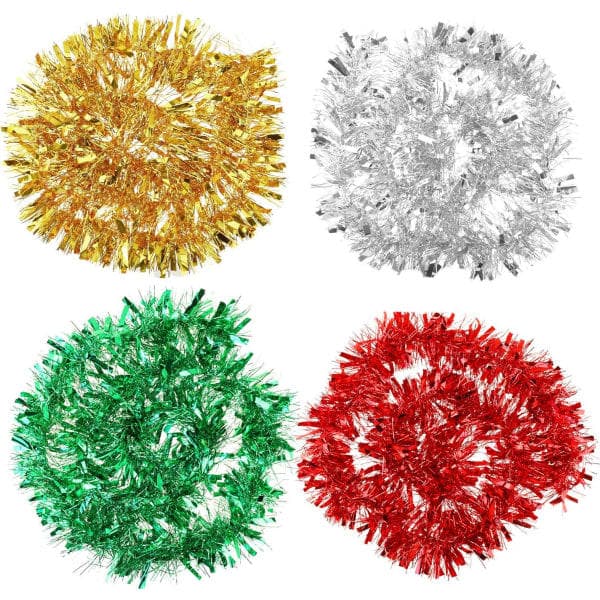 Glittergirlander til juletre for juletrepynt