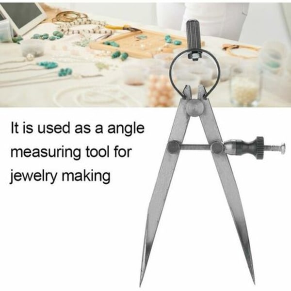 Stigbøylefjær flatfotseparator, kompassplotting Caliper måleseparator for justerbar prosessmåling av presisjonsverktøy for smykker