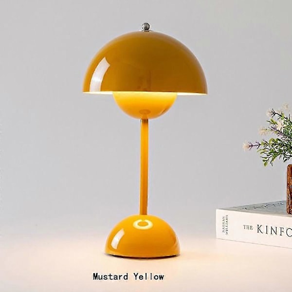 Kukkasilmu Pöytävalaisin, Häähuone, Makuuhuone, Pöytäkoriste, Valaisin, Yövalaisin (Ladattava) Mustard Yellow 4800mAh CCC-KC-PSE-CE