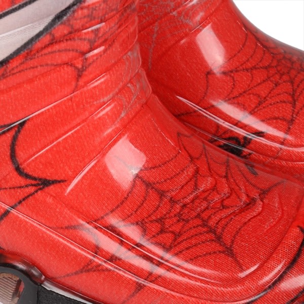 Røde gummistøvler for gutter med spindel, sklisikker såle ZETPOL 31,32