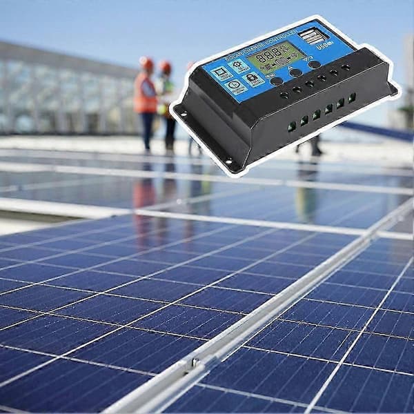 Digital Display Solar Charge Controller til 12V/24V Auto Batterisystemer med Solpanel Kompatibilitet til Advarselslys Applikationer 30A
