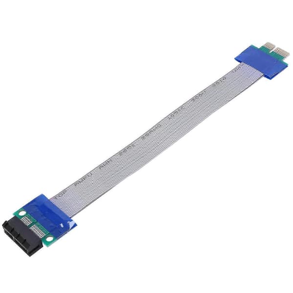 PCI-Express PCI-E 1X Riser Card Fleksibel Forlængerledning til PC