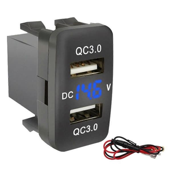 Bil Dobbel USB3.0 Hurtiglader for Bil