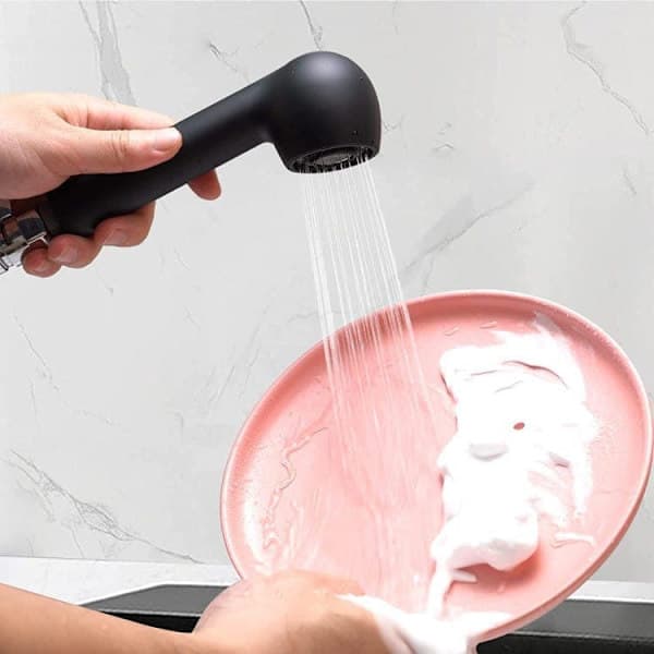 Duschmunstycke med handdusch Svart Black