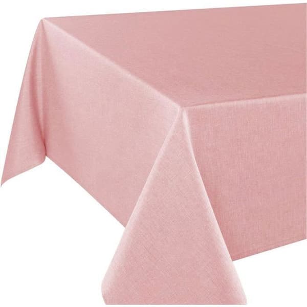 Premium lyserød dug, pletafvisende, til alle årstider, rektangulær 140x220 cm