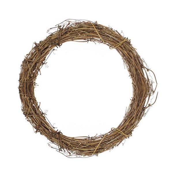 ZHOUBA Unik Rattan Kransbas Rund/Hjärtform Bröllopsfest Dekoration DIY Delar 25cm