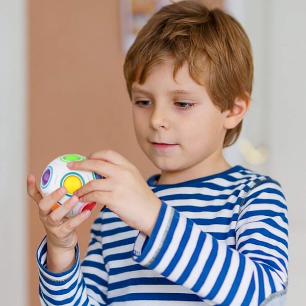 Magisk Regnbågsboll Färgmatchning 3D Fidget Cube Pussel Leksak Hjärnteaser Spel för Barn Vuxna