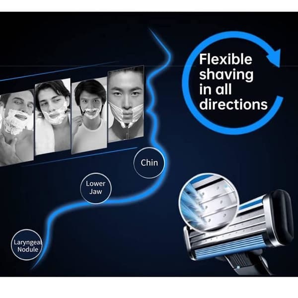 Barberbladrefiller, barberblader for menn, Turbo barberbladrefiller (4 stk)