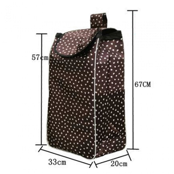 Indkøbsvogn Erstatningstaske Stor Kapacitet Oxford Stof Vandtæt til Brugsvogn Slidstærk med Sidelommer og Baglomme Trolley Taske Style B Thickened