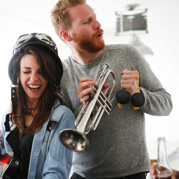 Pakke med 2 Aslatua Autentiske Shakers, Instrument Hånd Percussion Instrumenter Hånd Shaker Kugler Til Elskere Begyndere