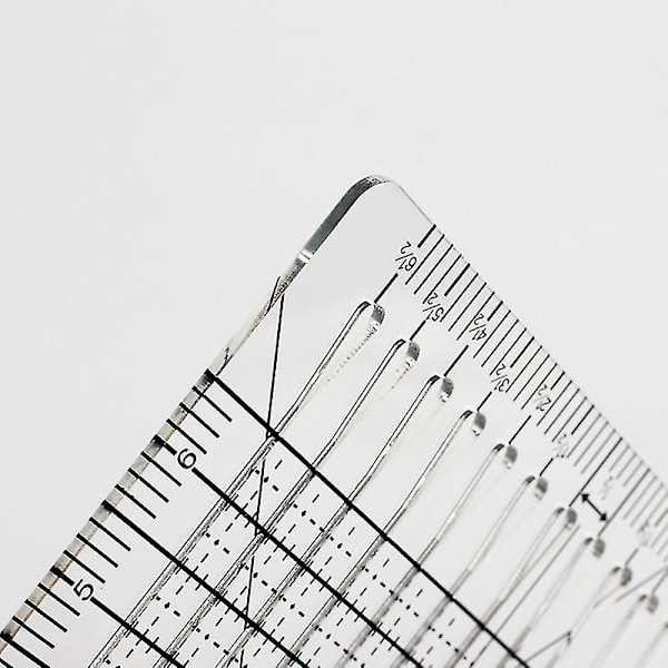 Slitsad Quiltningslinjal Slitstark Lapptäckeslinjal Transparent DIY Hantverksskärlinjal Mall För Designermönstermakare 667a