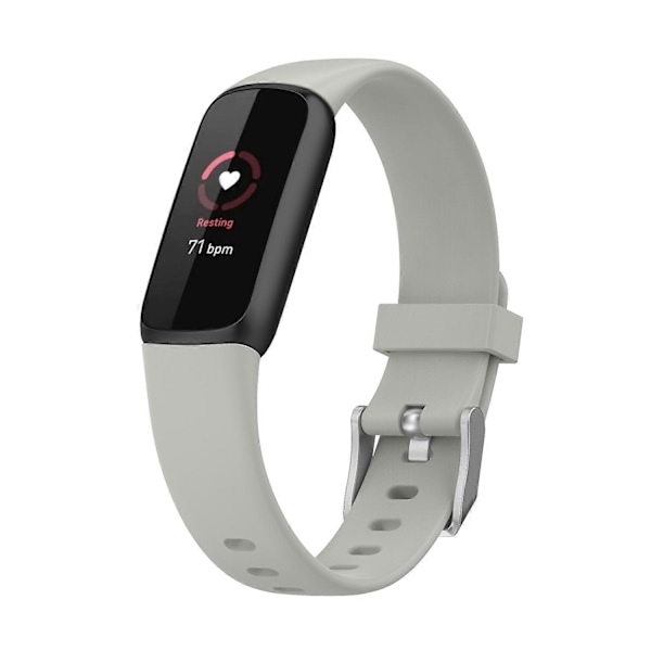 For Fitbit Luxe Silikon Klokkereim Rock Grey