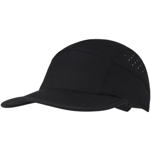 Unisex mjuk brätte Performance cap Snabbtorkande Cool cap Lätt stretch nylon cap UPF50+ black