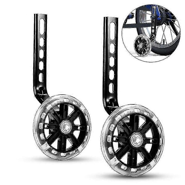 Nye Børn Cykel Træningshjul Stabilisatorer 12-20\" Tommer Flash Hjul Black
