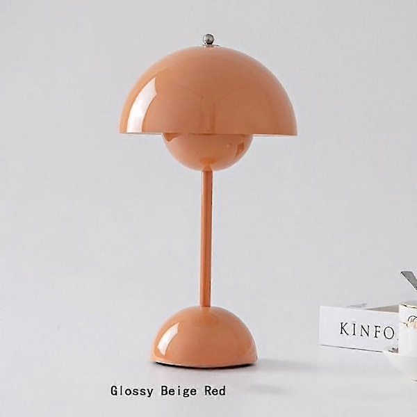 Kukkasilmu Pöytävalaisin, Häähuone, Makuuhuone, Pöytäkoriste, Valaisin, Yövalaisin (Ladattava) Glossy Beige Red 4800mAh CCC-KC-PSE-CE