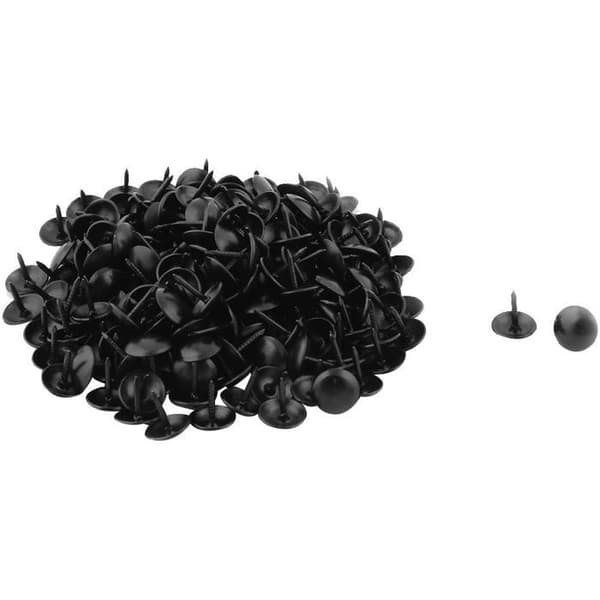 400 stk. møbelsøm, møbelstifter, tæppesøm, stifter til møbeldekoration, sort, 11 x 10 mm