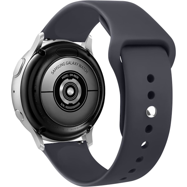 Silikonihihna Samsung Galaxy Watch 6/5/4 -naisille ja miehille, 20 mm pehmeä vaihtohihna Samsung Watch 6/5/4 -kellolle Midnight blue