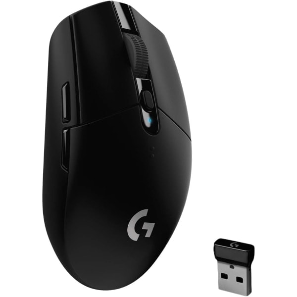 Logitech G305 LIGHTSPEED Wireless Gaming Mouse, Hero 12K Sensor, 12,000 DPI, Lightweight, 6 Programmable Buttons, 250 Hour Battery Life Black