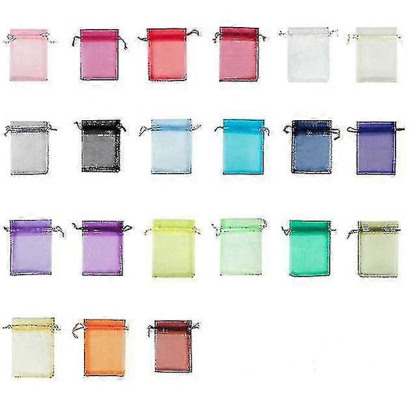 100 kpl Rypäleiden Suojapussi 30x20cm/23x17cm Organza-pussi Kiristysnyörillä Tarjoaa Täydellisen Suojan Ampiaisia, Lintuja Ja Muita Vastaan Mixed color 20*30 cm