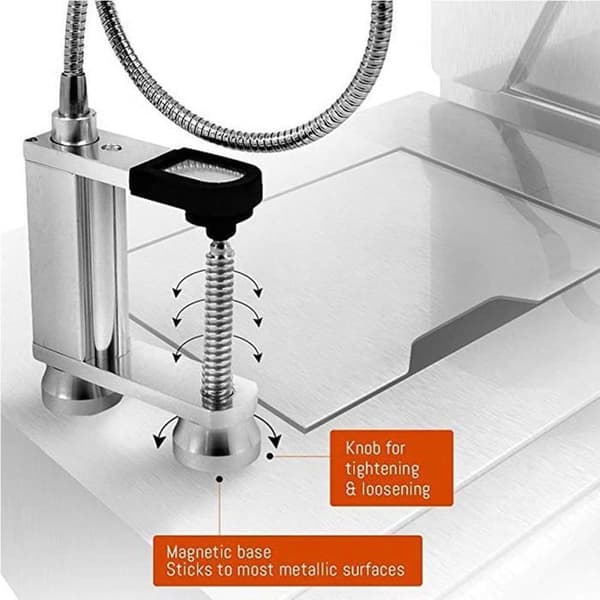 Magnetisk grilllampe - AIMOONSA - 360° - 12 LED - Magnetfod og klemme