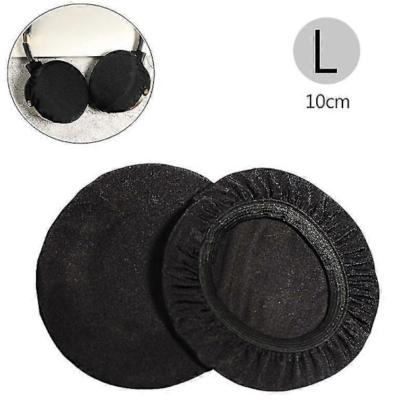 Töjbart Tvättbart Öronkåpsskydd Hörlurs Dammtätt Skydd för De Flesta On-Ear Hörlurar Inom 6-9/9-11cm Öronkuddar Black Small