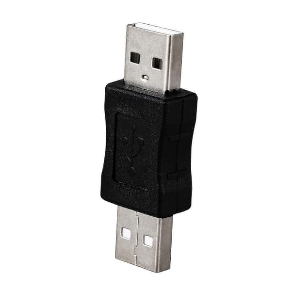 SODIAL(R) USB A uros-urosliitinsovitin, musta