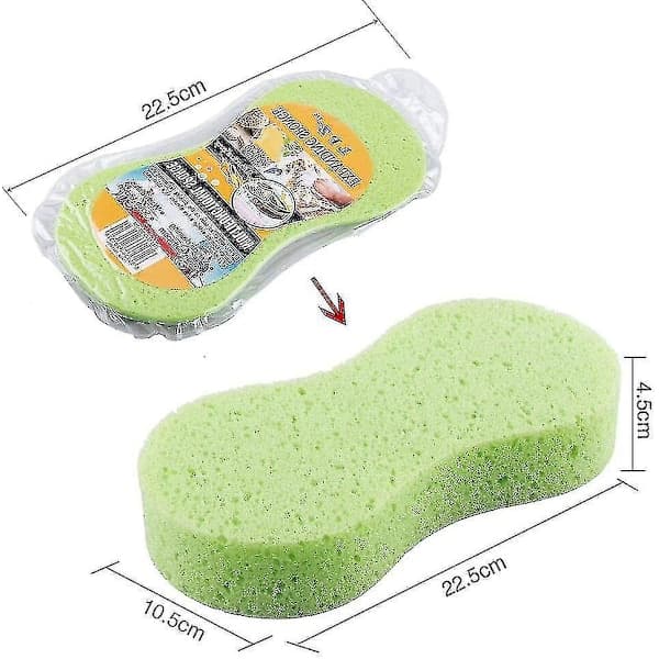 5 stk. bilvaskesvampe, knogleform, rengøringssvamp