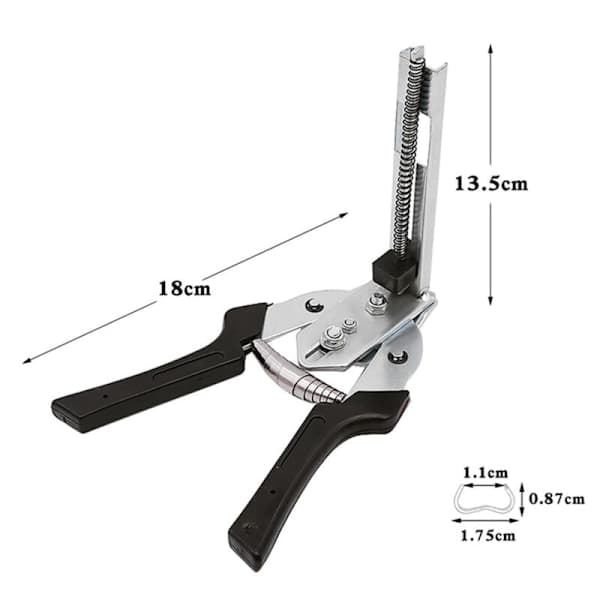 Griseringtang, halvautomatisk spikertang, bindeklemmer, M-spikertang, bindestang