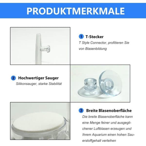Akvarieluftsten, luftspridare för akvarier, bubbelsten som används i akvarier och hydroponiska pumpar